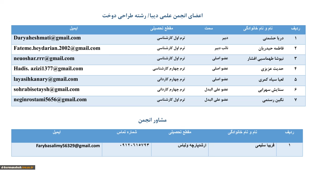 انجمن علمی طراحی و دوخت دیبا